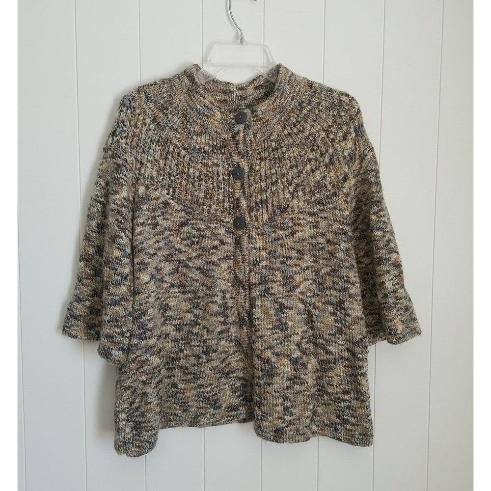 Leo & Nicole Sweater Cardigan Women's XL Cable Knit Button Up Fall Winter